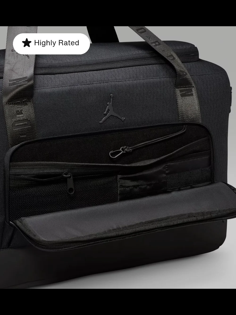 Jordan Men’s Black Duffel Bag - Tactical Travel Carry